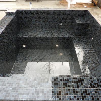 Black Glass Mosaic Tile